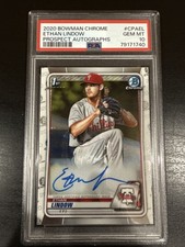 2020 Bowman Chrome Ethan Lindow 1st Bowman Prospect Auto #CPAEL Phillies PSA 10