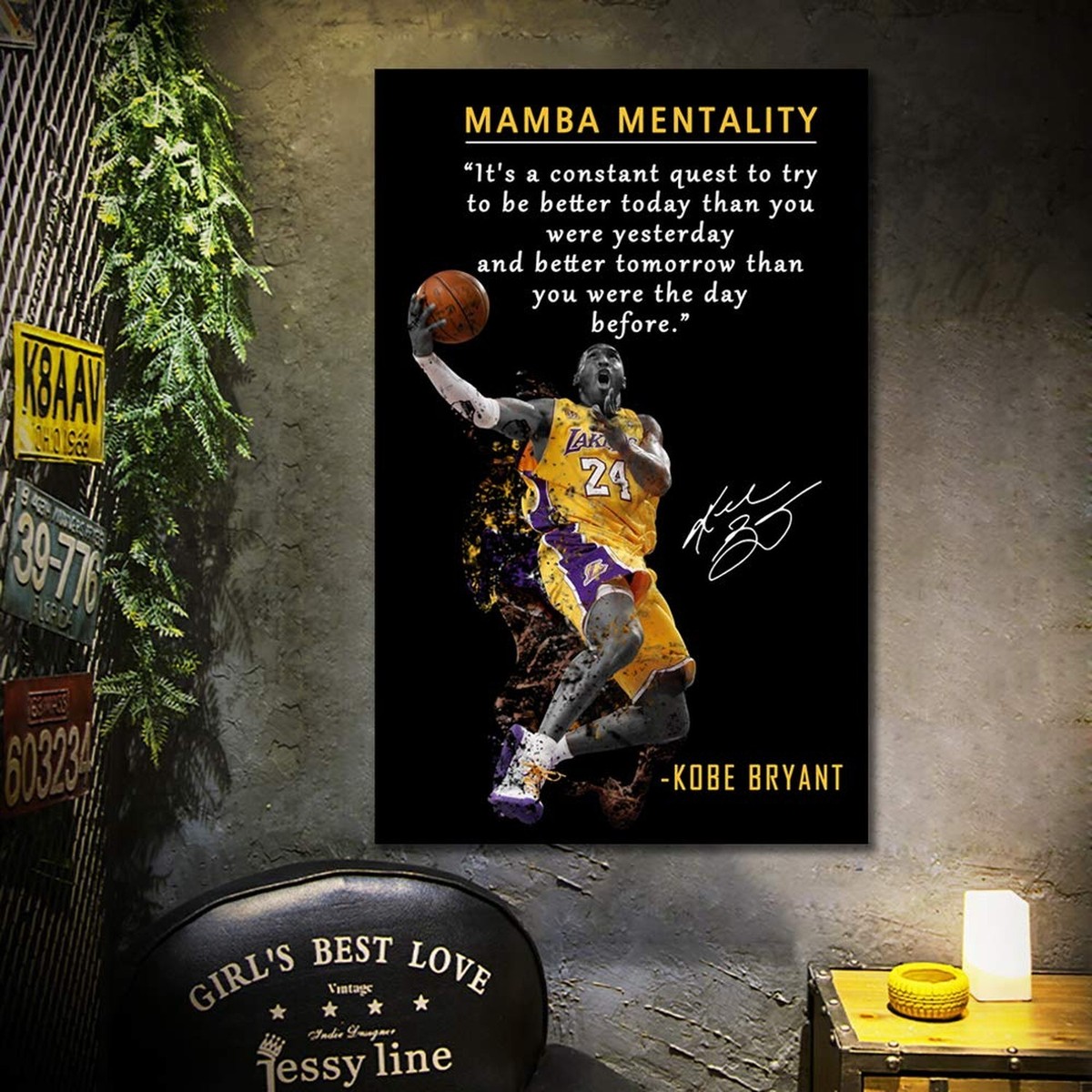 AMART SUN NBA Basketball Player Sports Home Decor • Kobe Bryant