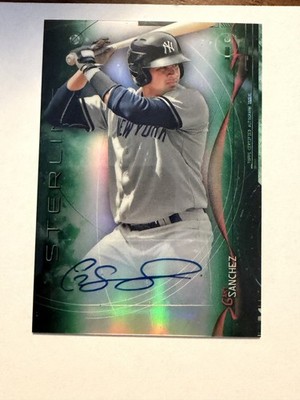 Gary Sanchez 2014 Bowman Sterling Prospect Auto BSPA-GS Green Refractor 118/125