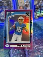 2024 Panini Donruss - Rated Rookie Ladd McConkey Optic Preview Pink Prizm (RC)
