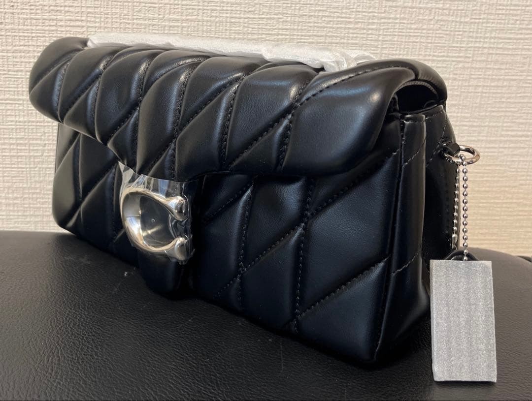 COACH Tabby Shoulder Bag 20 Quilted Black Hardware New Japan thumbnail 2