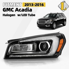 Halogen Headlight For 2013-2016 GMC Acadia w/Bulb w/LED Parking Light Left Side