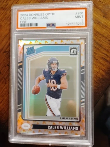 2024 Panini Donruss Optic Rated Rookie Caleb Williams #201 Fire 🔥 PSA 9 Bears