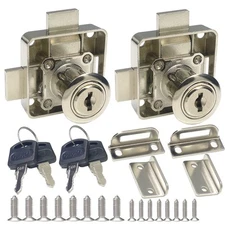 Cabinet Double Door Lock Drawer Lock Safety Lock [Keyed Alike] Double Deadbol...