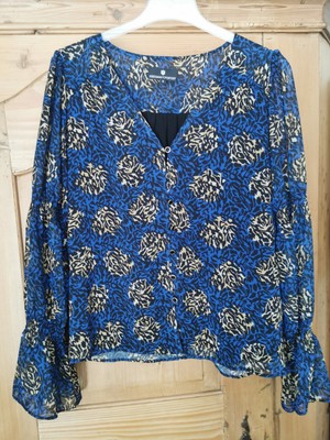 Bluse Gr. 36 von Freeman Porter V Ausschnitt Langarm