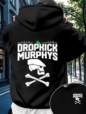 AutumnWinter Celtic Punk Style Dropkick Murphys Band Print Hooded Sweatshirt