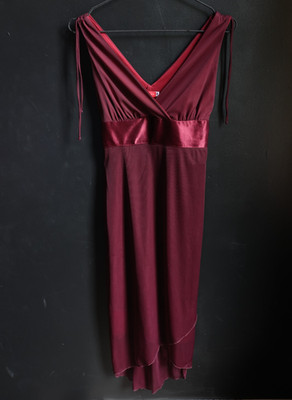 Vintage Y2K Ruby Rox Babydoll Asymmetrical Mesh Dress Whimsigoth Vamp Fairy M