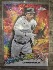 2023 Topps Chrome Logofractor Oswald Peraza Future Stars RC #FS-6 Rookie Yankees