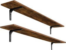 Long Wall Shelves, 55.1Inch Wall Mounted Shelves Set of 2, Extra Large Floating