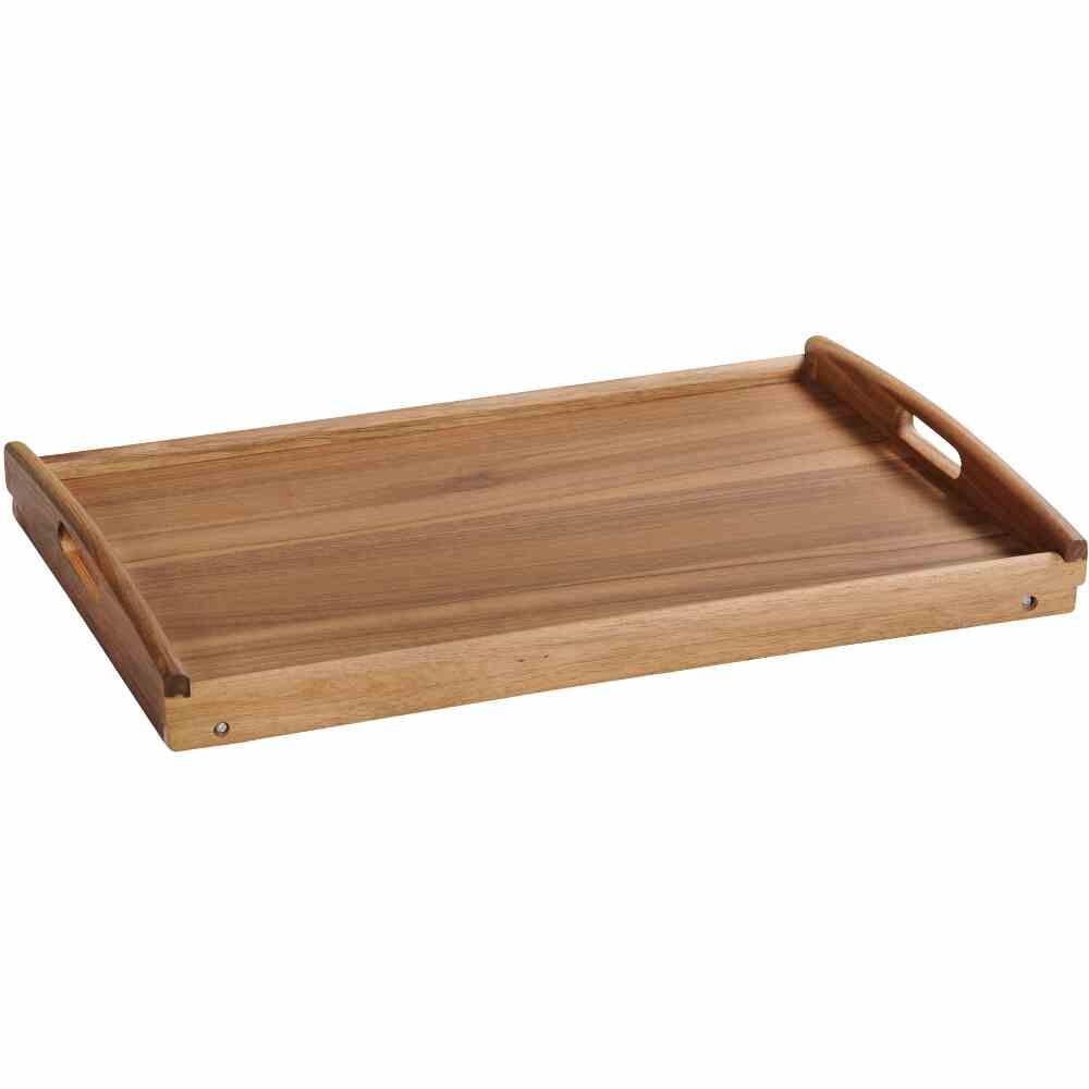Сервировочный поднос KESPER 55 x 35 x 24 см с ножками изготовленный из дерева акации 4690₽