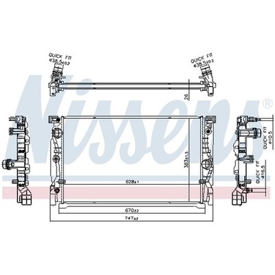 1X NISSENS 606230 KÜHLER WASSERKÜHLER MOTORKÜHLER 17118474824 NEU