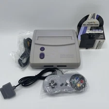 Super Nintendo SNES Jr SNS-101 Console Complete Bundle G
