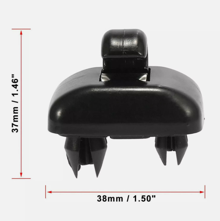 2X Sun Visor Black Clip Holder Hooks for Audi A3 S3 A4 S4 A5 S5 Q3 Q5 8U0857562A
