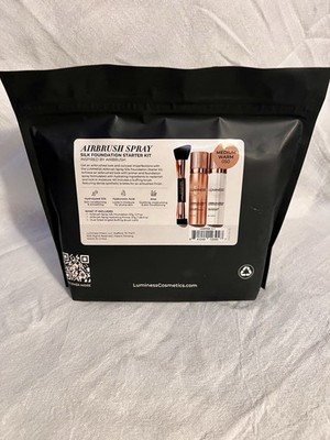 Luminess Airbrush Spray Silk Foundation Kit Medium Warm 050 Primer Brush