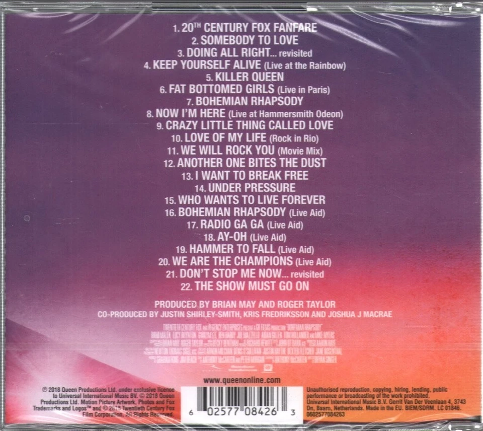 Queen Bohemian Rhapsody (Der Original Soundtrack) CD Europa Virgin Emi 2018 - Bild 2 von 2