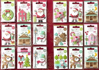 YOU CHOOSE - CHRISTMAS HOLIDAYS NO. 2 Doodle-Pops 3D Sticker LOTS