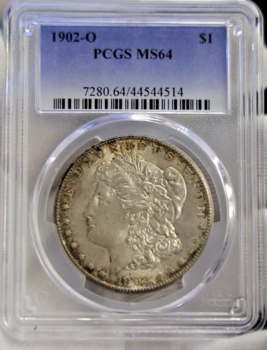 1902 O  US Morgan Silver Dollar $1 PCGS MS64 Original Toning