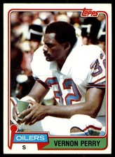1981 Topps #146 Vernon Perry Rookie Houston Oilers RC Card. rookie card picture