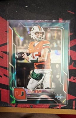 2025 Bowman University Chrome - Carson Beck #138 Teal Lava Refractor (RC)