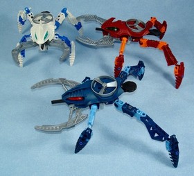 Lego Bionicle VISORAK (8742 ~ 8747) Makuta Rahi Spiders in Canisters + Manuals
