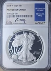 2018-W Proof 1 oz American Silver Eagle NGC PF70 Ultra Cameo Moy Signed
