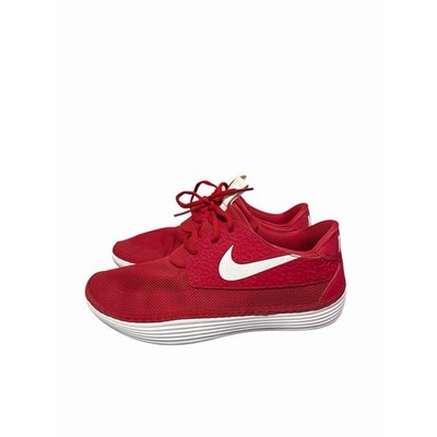Nike Solarsoft Moccasin Mens 10 Red Mesh Lightweight Running Shoes 555301-601
