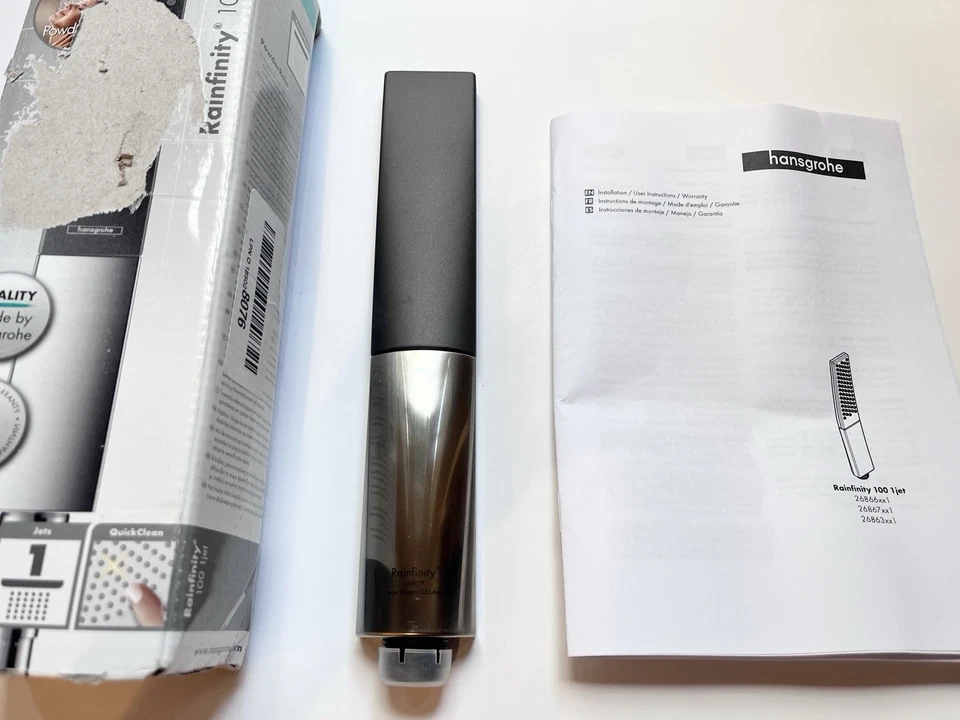 Nuevo Hansgrohe Rainfinity Bastón Ducha de Mano 100 1-Jet, 2.5 GPM - Níquel Cepillado Foto 4 de 4