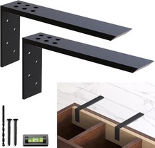2 16 Inch Shelf Brackets, Hidden Countertop Support, 1/2" Thick, Granite