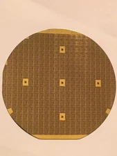 4" Unknown Gold Silicon Wafer 1980s Extremely Rare Very Beautiful