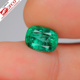 💎GFCO FULL CERTIFIED 4.26ct Natural Vivid Green Emerald Zambia Royal Gemstone