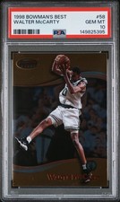 1998 BOWMAN'S BEST #58 WALTER MCCARTY PSA 10