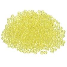 1200 Pcs 6x9mm Bling Yellow Acrylic Bulk Plastic Barrel Bead