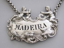 George IV Cast Silver "Five Topers" Wine Label 'Madeira'. By Edward Farrell 1829