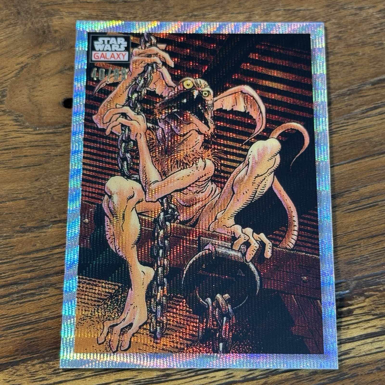 Salacious B Crumb 2023 Topps Star Wars Galaxy Chrome WAVE 40/99 Refractor #29