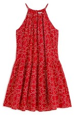 NWT! Madewell Drop-Waist Minidress Festival Red Size Large