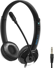 Image of 3.5mm Headset with Microphone Noise Cancelling PC Call Center Office Headphones