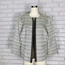 Nipon Boutique Women's Ivory Shimmer Blazer