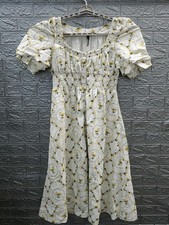 New ANTHROPOLOGIE Short Sleeve High Low Midi Dress Multicolor Size L