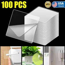 50/100x Clear Double Sided Adhesive Pads for Mounting Waterproof Sticky Tape DIY
