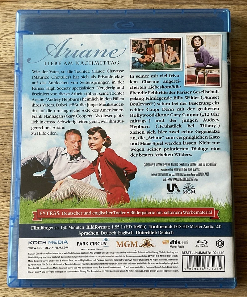 Love in the Afternoon (1957) [Blu-ray], DVD Blu-ray-Gary Coooer , Audrey Hepburn - Image 2 of 4