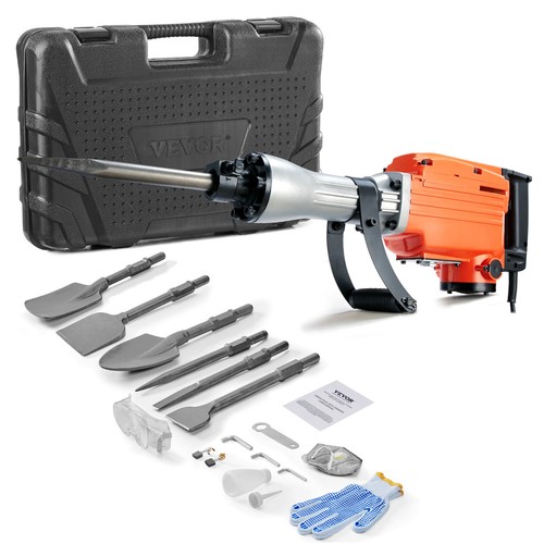 VEVOR Martillo de Demolición 2200 W Martillo Demoledor con 6 Puntas de Cincel - Afbeelding 1 van 12