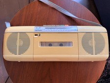 Vtg 80s yellow SHARP QT-50 y AM/PM Stereo Radio Cassette, STRANGER THINGS