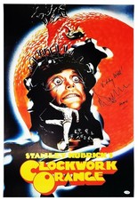 Clockwork Orange Malcolm McDowell Autographed 24x36 Poster ACOA Witness ITP