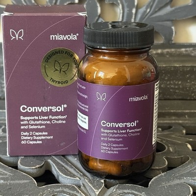 Miavola Conversol Liver Thyroid Support Supplement NAC Milk Thistle 60ct 11/2027