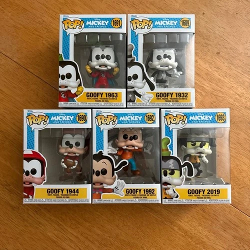 Funko Pop Disney Goofy B&W, Super Goofy, Goof Troop, Football Goofy & Goofy 2019