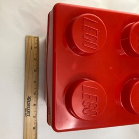 LEGO Juniors Red Square Brick Shape EMPTY Tub Box Storage Container 10667