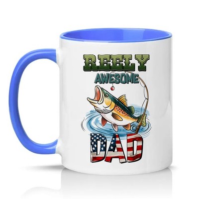 Reely Awesome Dad Herren 11 Unzen Keramiktasse Angeln Vatertag Geschenk