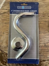 Jones Stephens 143711 6" Shower Head Riser in Chrome - lift shower 4 yer TallGuy