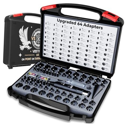 Tool-Free Laser Bore Sight Kit : Green Laser Bore Sighter with 64 Upgraded 