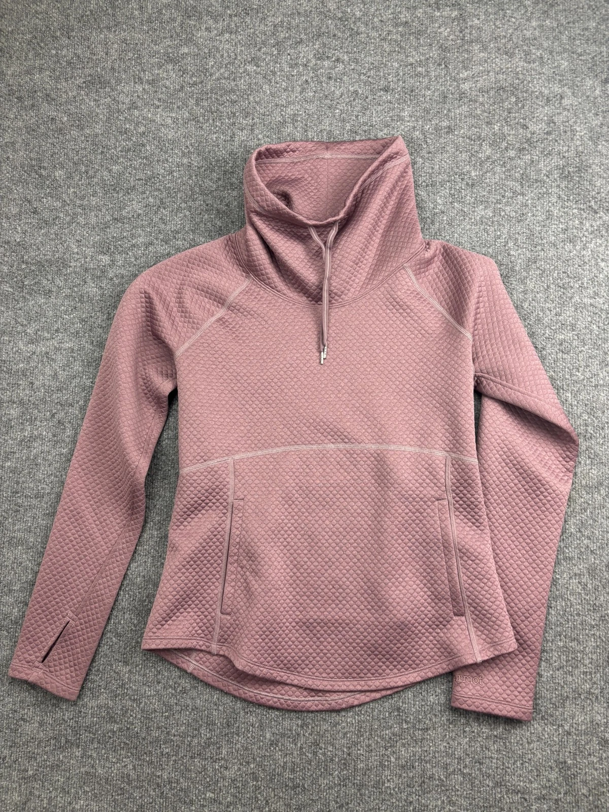 Marmot Pullover Womens Small Pink 1/4 Zip Cowl Neck Long Sleeve Athletic Top